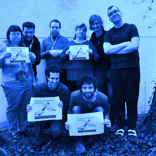 Ganz in blau (in frischem Grün).